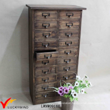 Retro Brown French Country Multi Drawer Wooden Cabinet